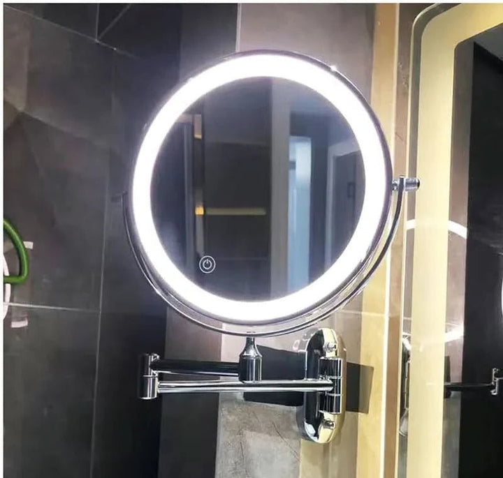 Oplaadbare make-upspiegel met LED-licht en vergroting