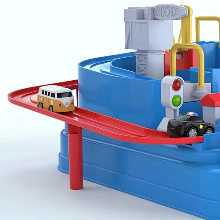 Hollevo™ Mechanische autobaan met hendels, knoppen en hellingen