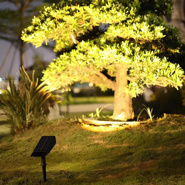 Solar LED-tuinspot met zoomlens en RGB-licht