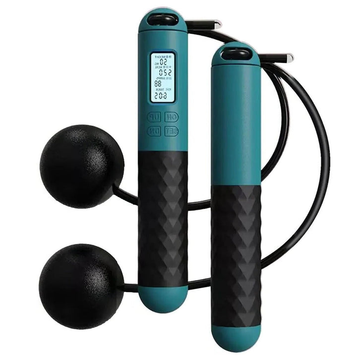Hollevo™ Draadloos springtouw met gewichten en digitale teller