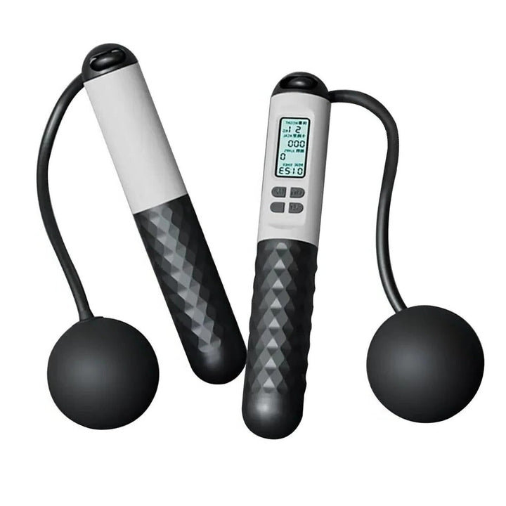 Hollevo™ Draadloos springtouw met gewichten en digitale teller
