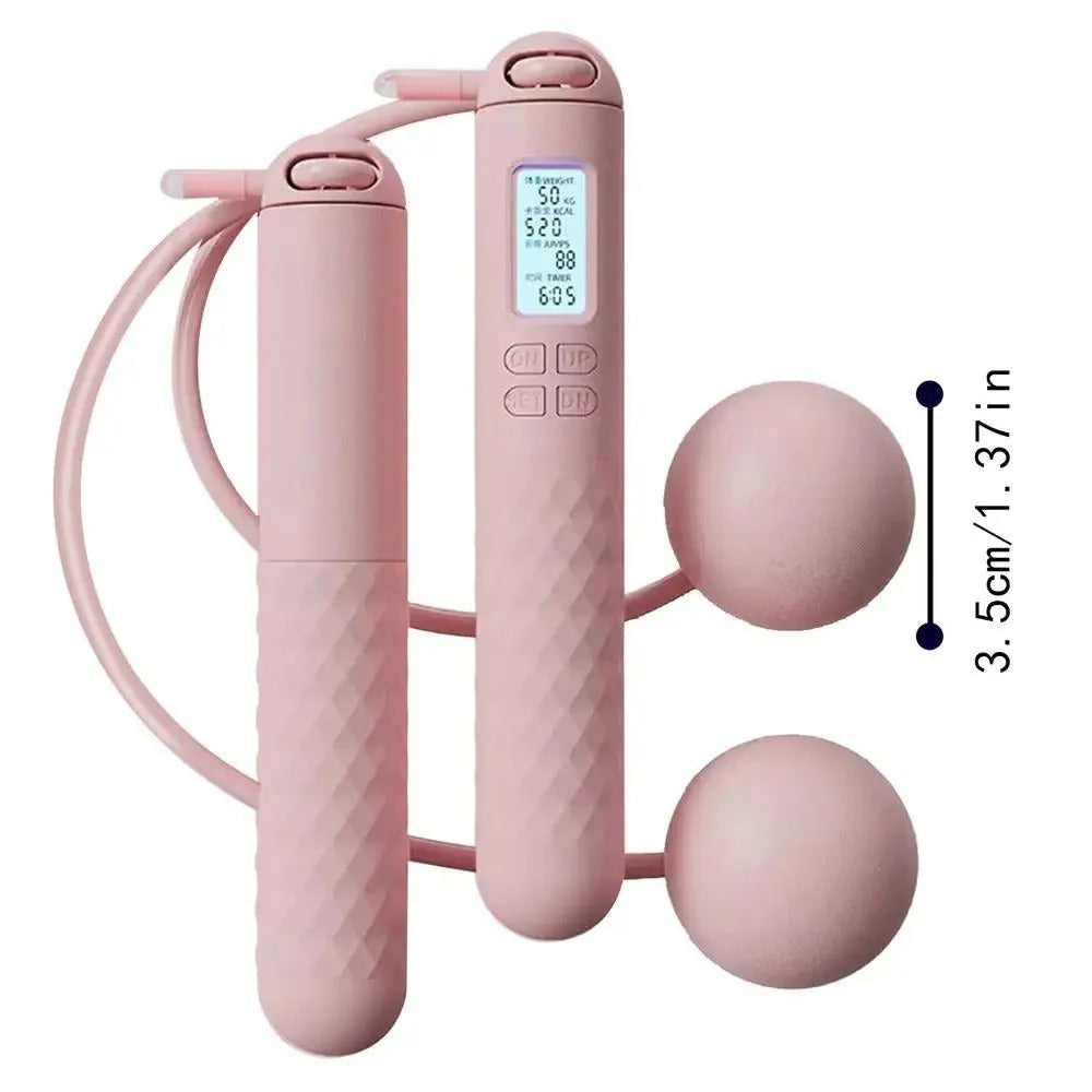 Hollevo™ Draadloos springtouw met gewichten en digitale teller