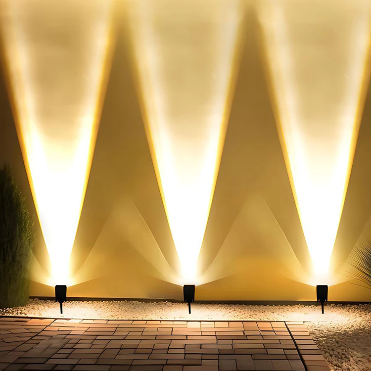 Solar LED-tuinspot met zoomlens en RGB-licht