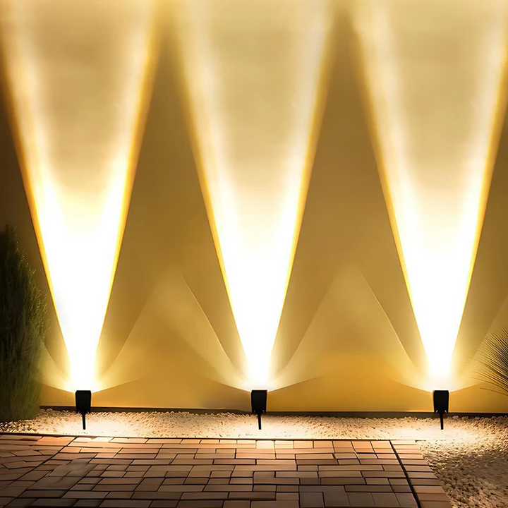 Solar LED-tuinspot met zoomlens en RGB-licht