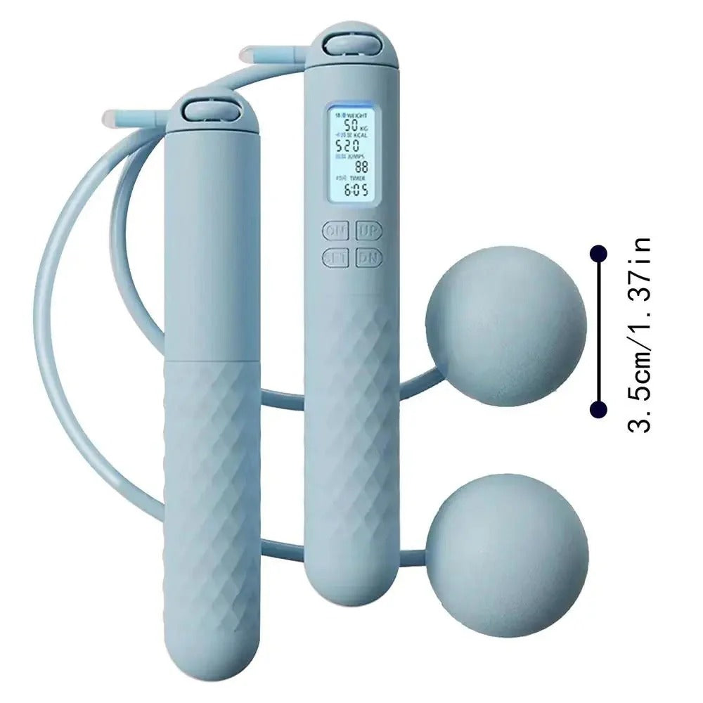 Hollevo™ Draadloos springtouw met gewichten en digitale teller