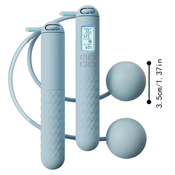 Hollevo™ Draadloos springtouw met gewichten en digitale teller