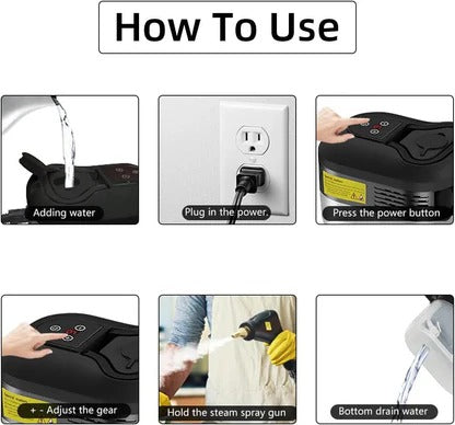 Hollevo™ Handheld stoomreiniger met hoge druk en 6 standen