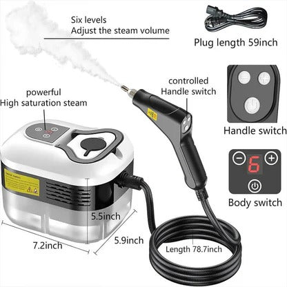 Hollevo™ Handheld stoomreiniger met hoge druk en 6 standen
