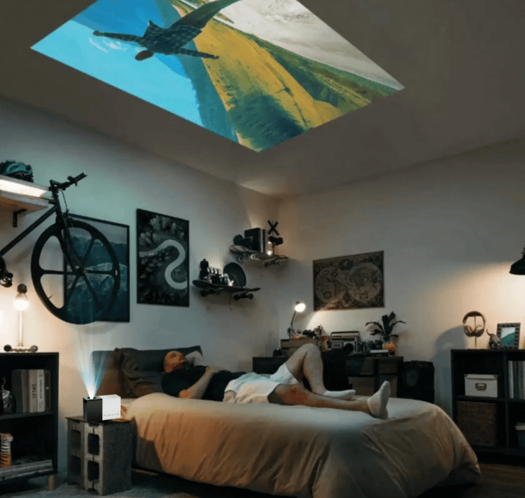 Hollevo™ Mini filmprojector voor thuisbioscoop met ingebouwde speaker
