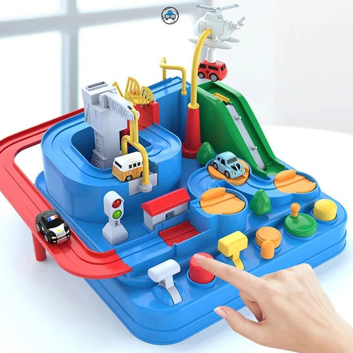 Hollevo™ Mechanische autobaan met hendels, knoppen en hellingen