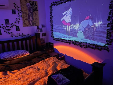 Hollevo™ Mini filmprojector voor thuisbioscoop met ingebouwde speaker