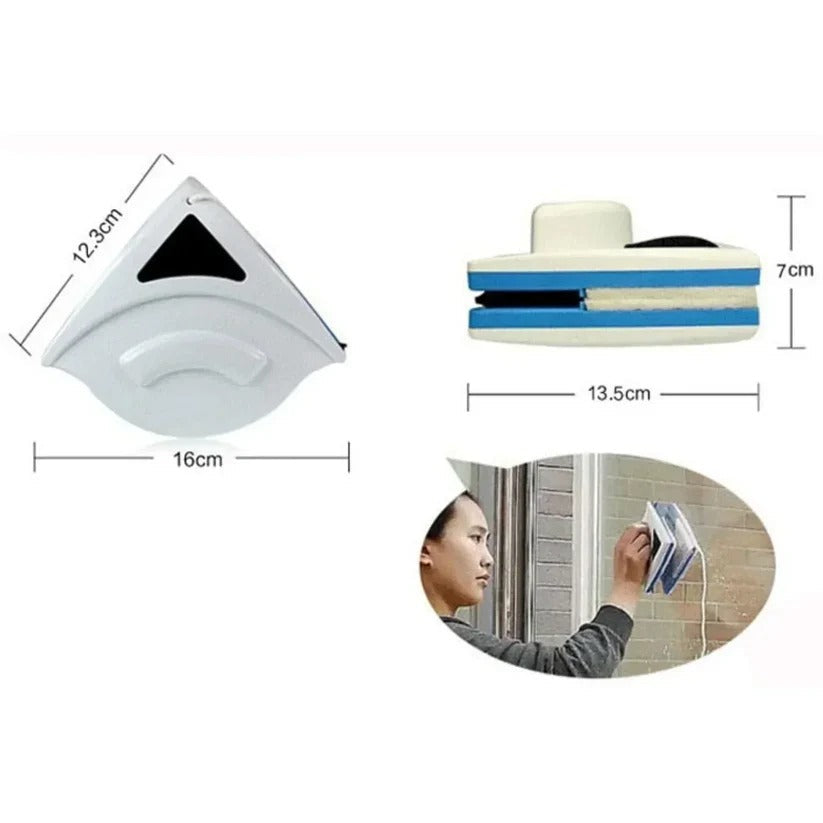 Hollevo™ Dubbelzijdige magnetische raamreiniger voor lastige ramen
