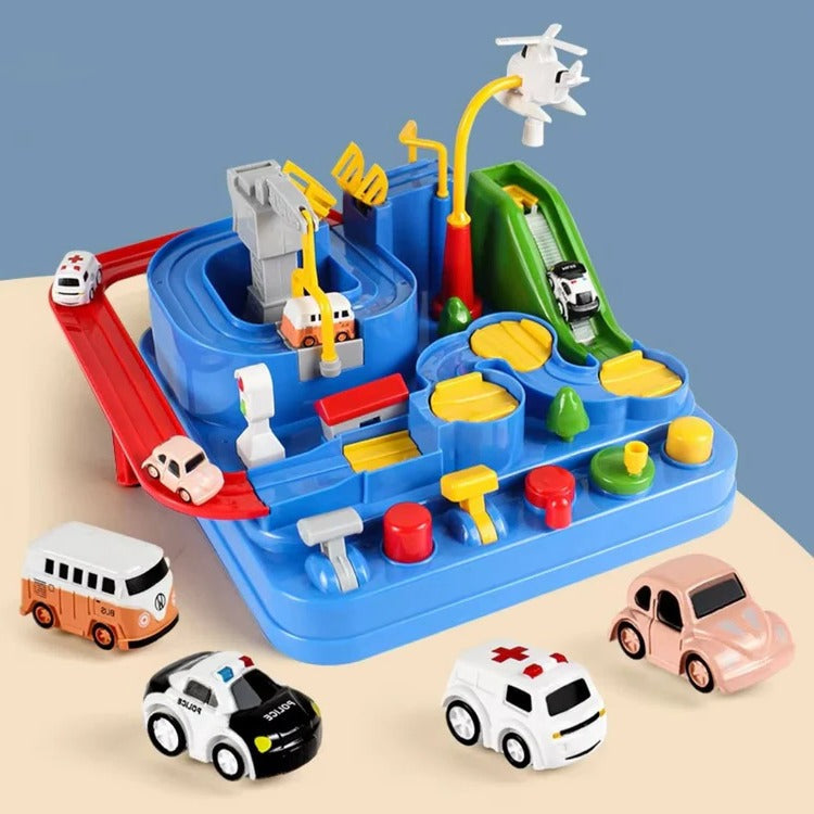 Hollevo™ Mechanische autobaan met hendels, knoppen en hellingen