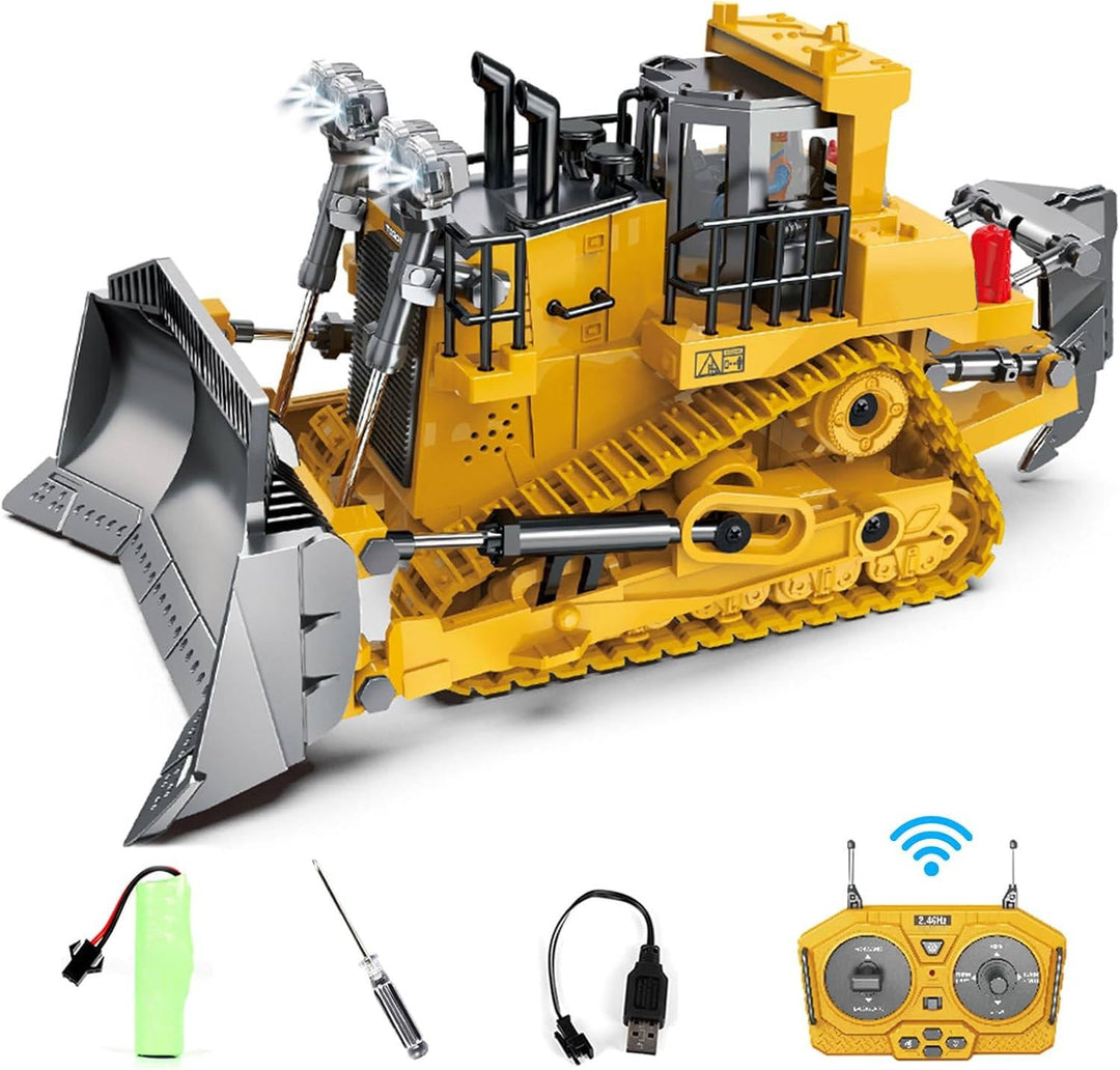 Bestuurbare graafmachine met metalen tools en 360° draaibaar