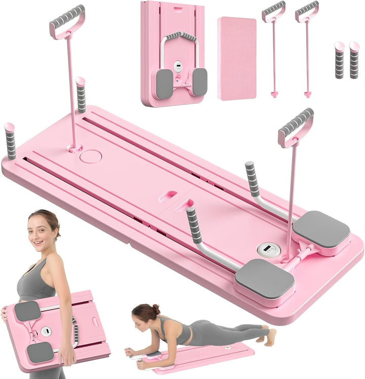 Inklapbaar pilates reformer board met elastieken en timer