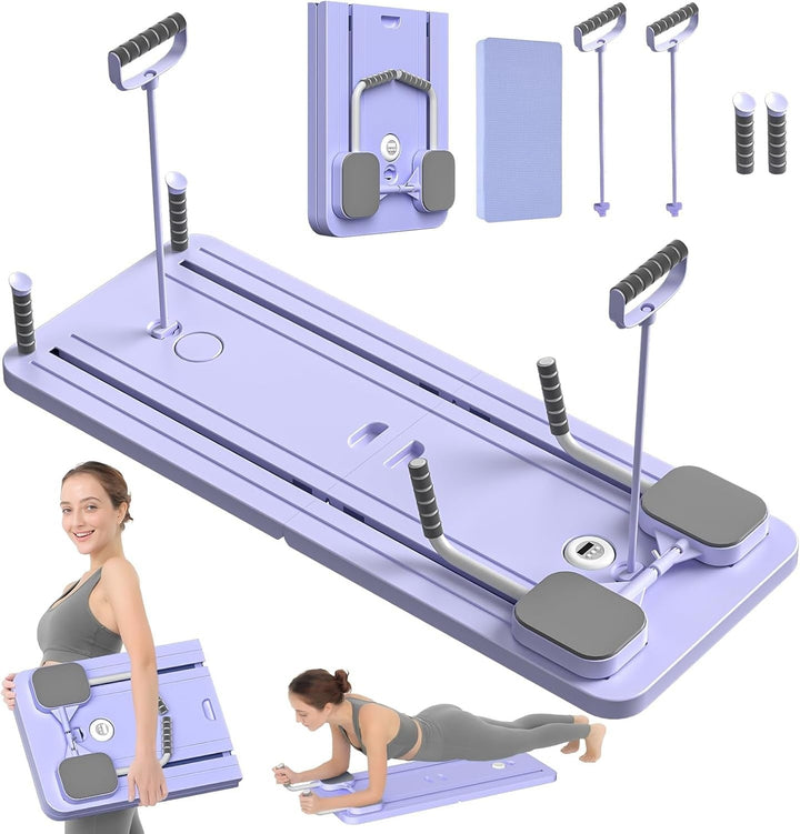 Inklapbaar pilates reformer board met elastieken en timer