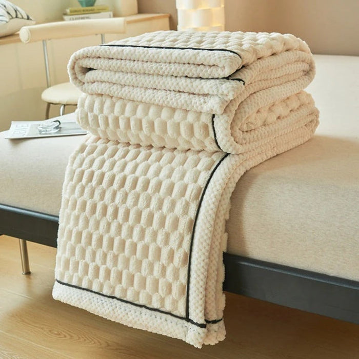Hollevo™ Zachte plaid met bubbelstructuur, licht als een wolkje