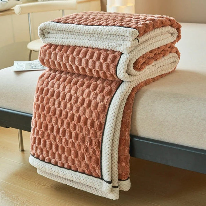 Zachte plaid met bubbelstructuur, licht als een wolkje