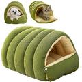 Hollevo™ Gesloten kattenmand voor de winter met fleece en wasbare hoes