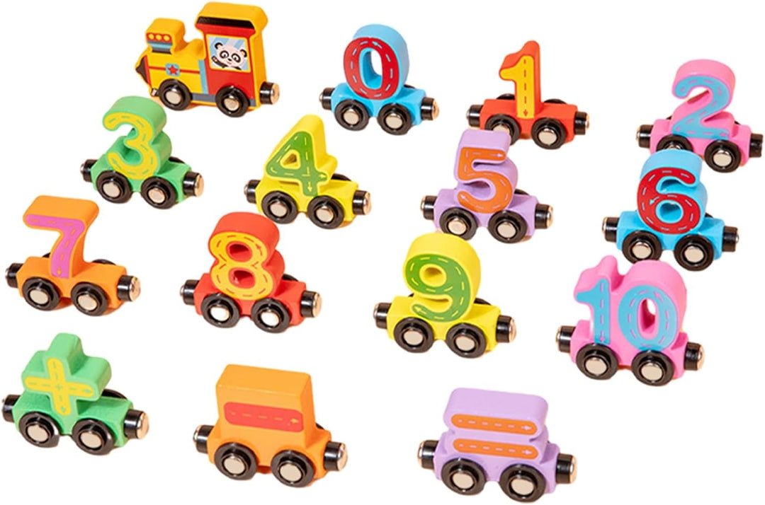 Magnetische houten cijfertrein voor kinderen van 3 tot 6 jaar