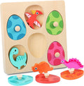 Hollevo™ Houten dinosauruseieren-puzzel voor peuters, kleuren matchen