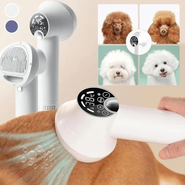 Hollevo™ Stille huisdierenföhn met kamborstel en 4 snelheden