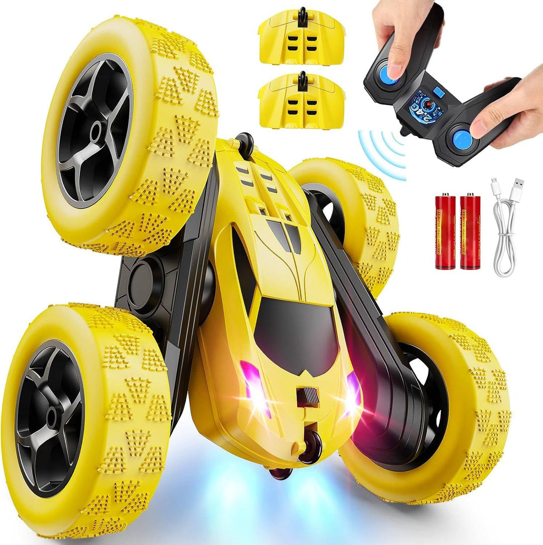 RC stuntauto met 360° flips en twee wisselbare accu&