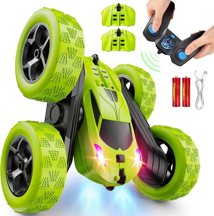 RC stuntauto met 360° flips en twee wisselbare accu&