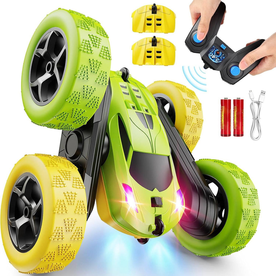 RC stuntauto met 360° flips en twee wisselbare accu&