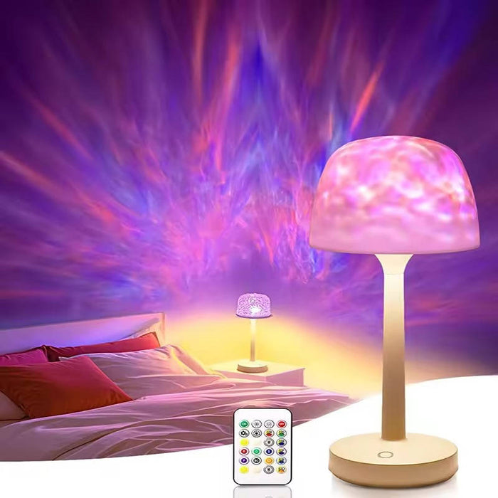 Hollevo™ Draadloze projectorlamp met watereffect, afstandsbediening en 16 kleuren