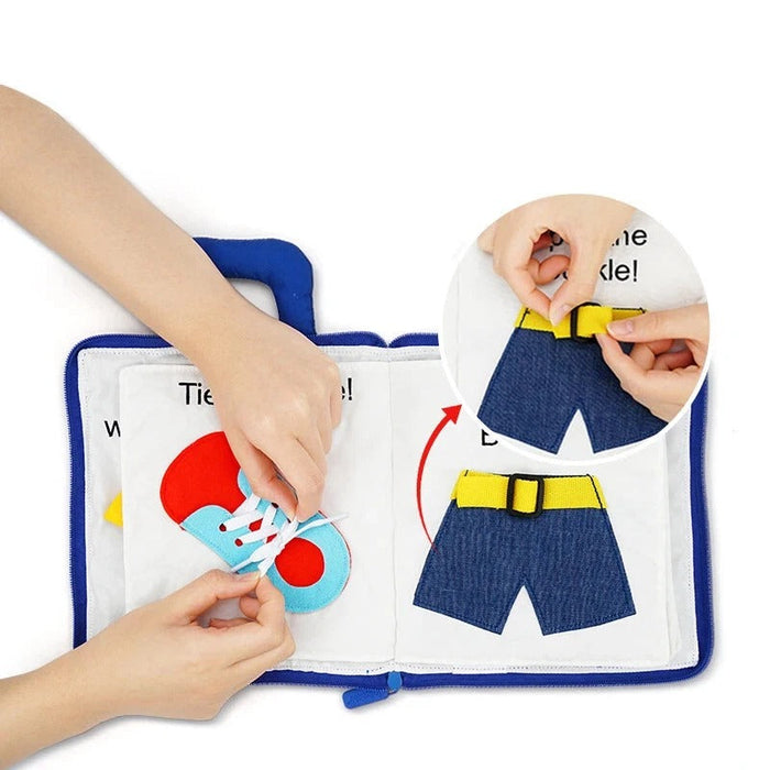 Hollevo™ Montessori stoffen babyboekje met knisperende pagina's