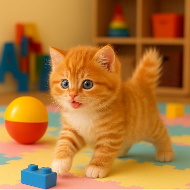 Lopende en miauwende pluche robotkat voor kinderen