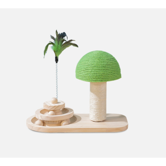 Hollevo™ Houten speelcentrum voor katten met ballenbaan en krabpaal