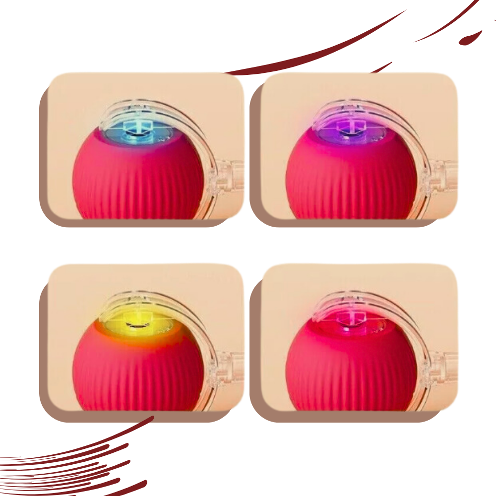 Hollevo™ Zelfrollende kattenbal met speels touwstaartje