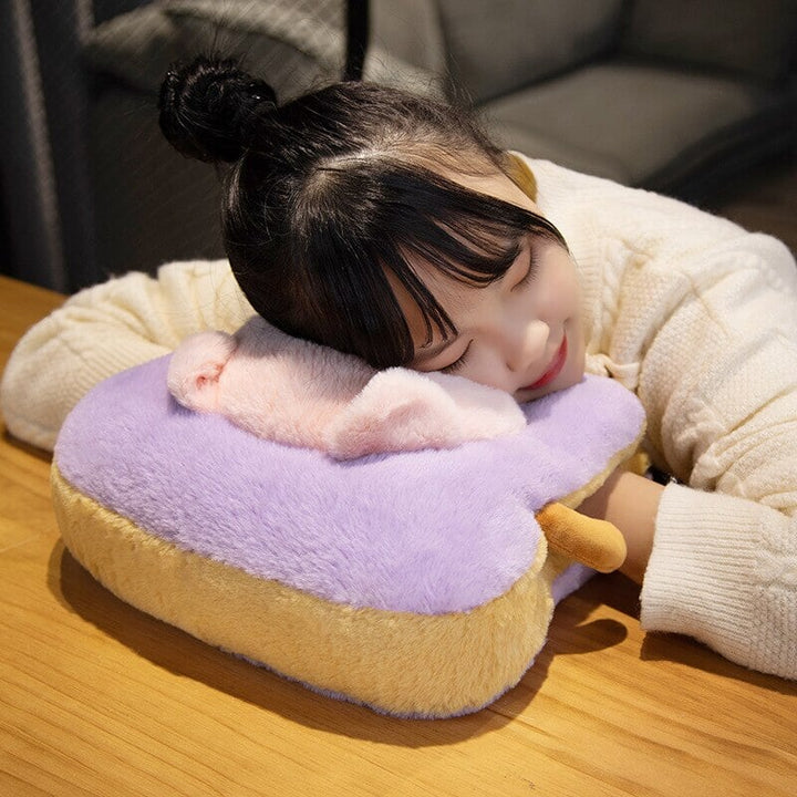 Hollevo™ Donzige pluche handwarmer in de vorm van een toastje