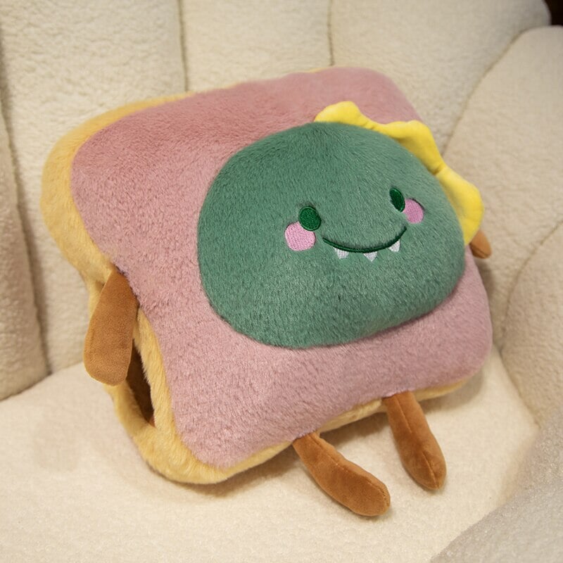 Hollevo™ Donzige pluche handwarmer in de vorm van een toastje
