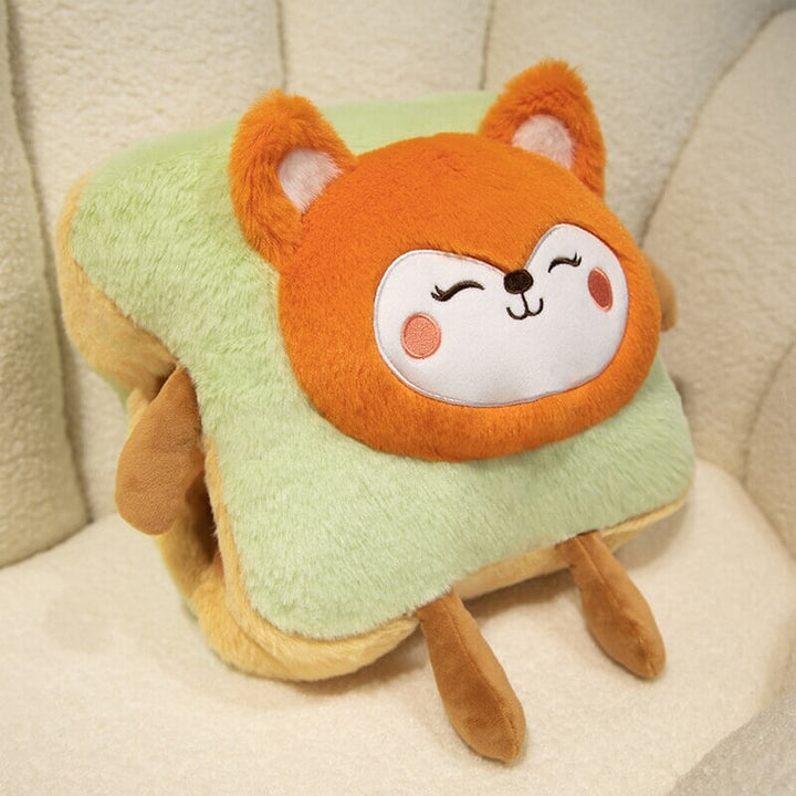 Hollevo™ Donzige pluche handwarmer in de vorm van een toastje