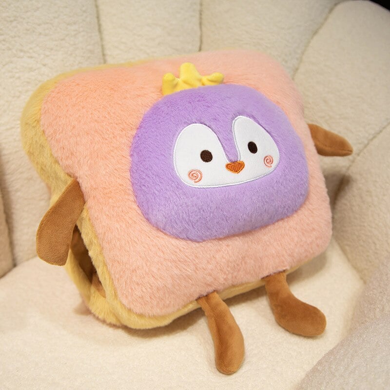 Hollevo™ Donzige pluche handwarmer in de vorm van een toastje