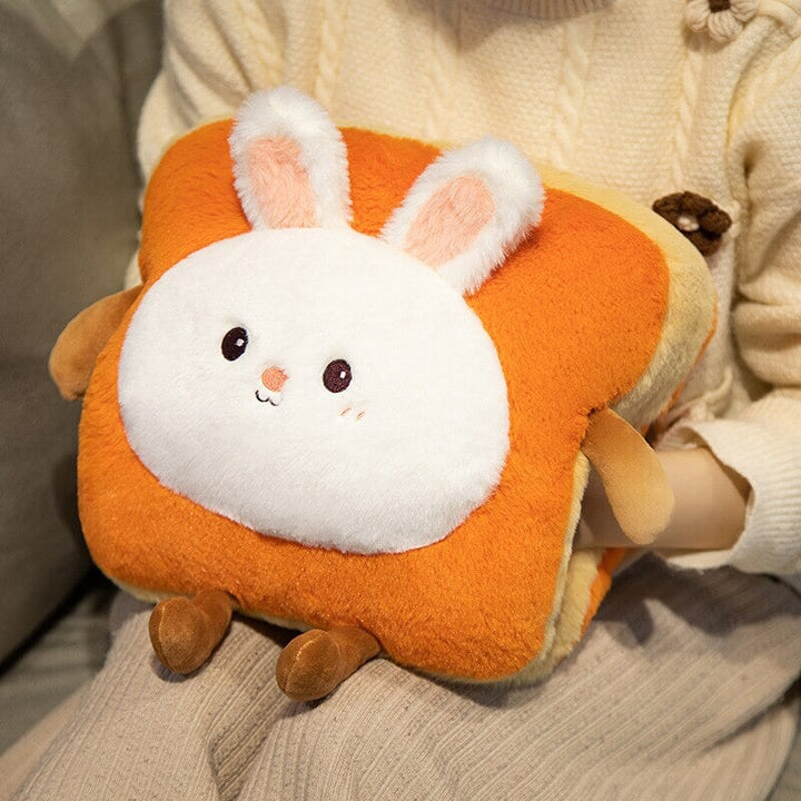 Hollevo™ Donzige pluche handwarmer in de vorm van een toastje
