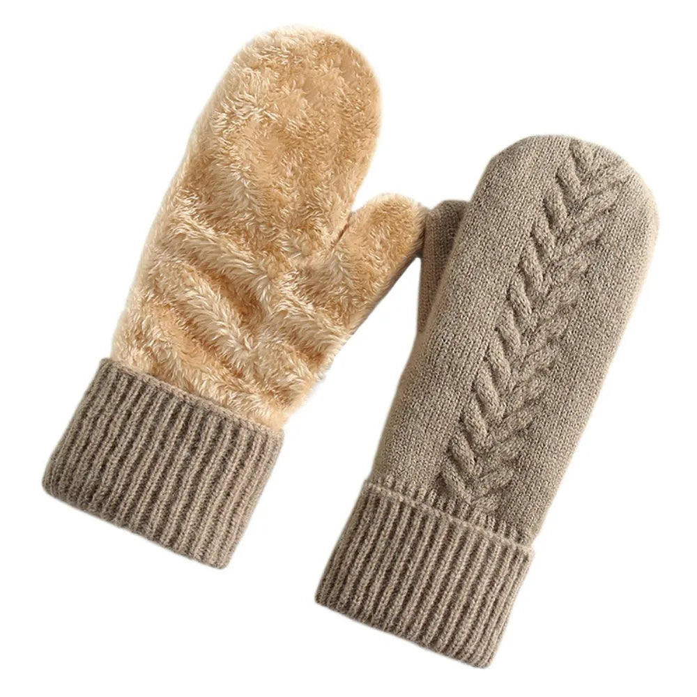 Dubbel laag fleece gevoerd winter wanten