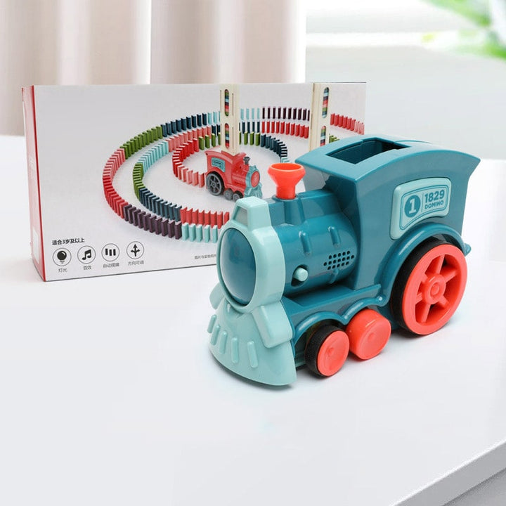 Hollevo™ Elektrische dominotrein die de stenen automatisch neerzet