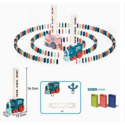 Hollevo™ Elektrische dominotrein die de stenen automatisch neerzet