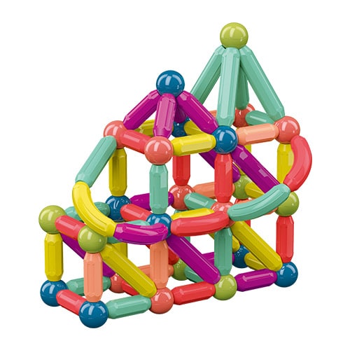 Magnetische bouwstaafjes en balletjes voor creatief 3D-bouwen