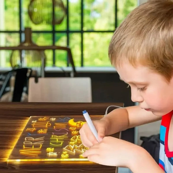 Hollevo™ Oplichtend LED-whiteboard met inklapbare standaard