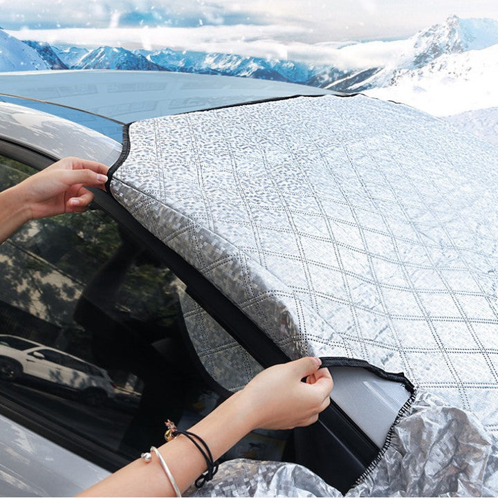 Hollevo™ Magnetische sneeuwhoes voor je voorruit met spiegelbescherming