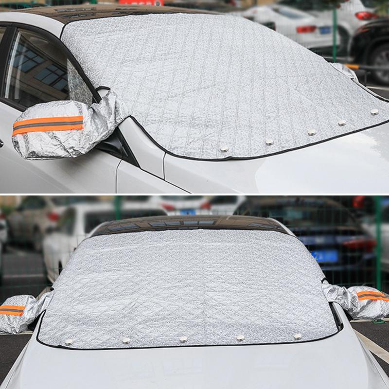 Hollevo™ Magnetische sneeuwhoes voor je voorruit met spiegelbescherming