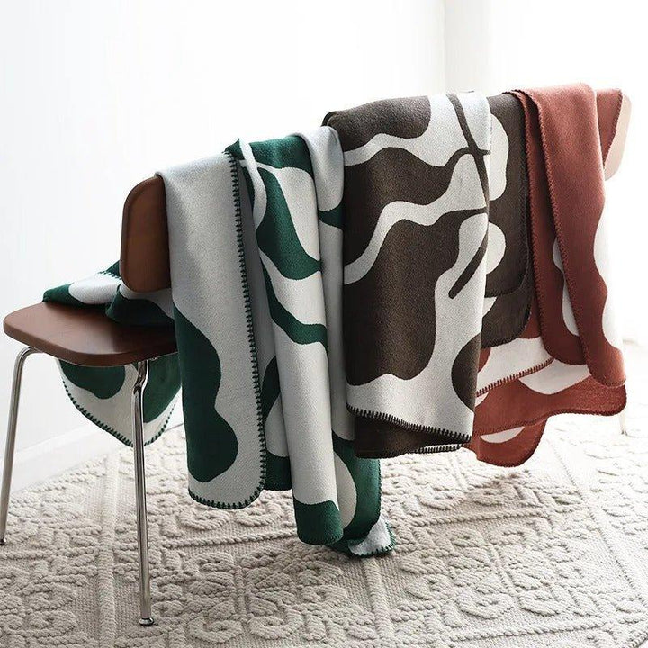 Boho plaid met abstract patroon in Scandinavische stijl