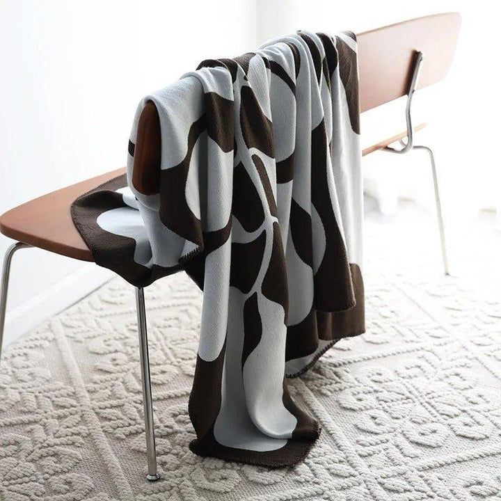 Boho plaid met abstract patroon in Scandinavische stijl