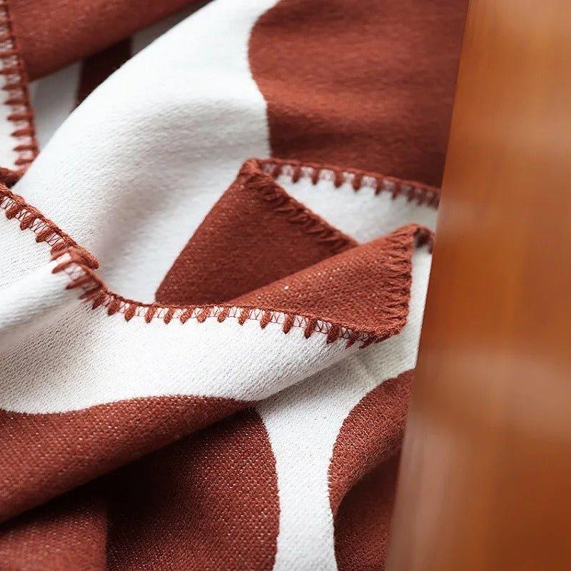 Boho plaid met abstract patroon in Scandinavische stijl