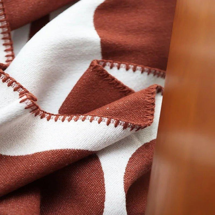 Boho plaid met abstract patroon in Scandinavische stijl